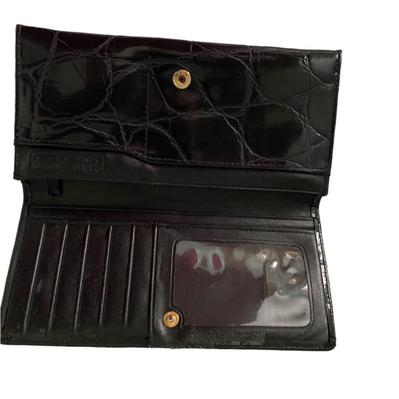 Perry Ellis black leather wallet, gorgeous and like new! Vintage - Picture 5 of 5